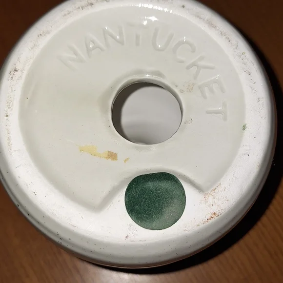 Handcrafted Ceramic Candle Holder with Floral Design - Picture 3 of 3